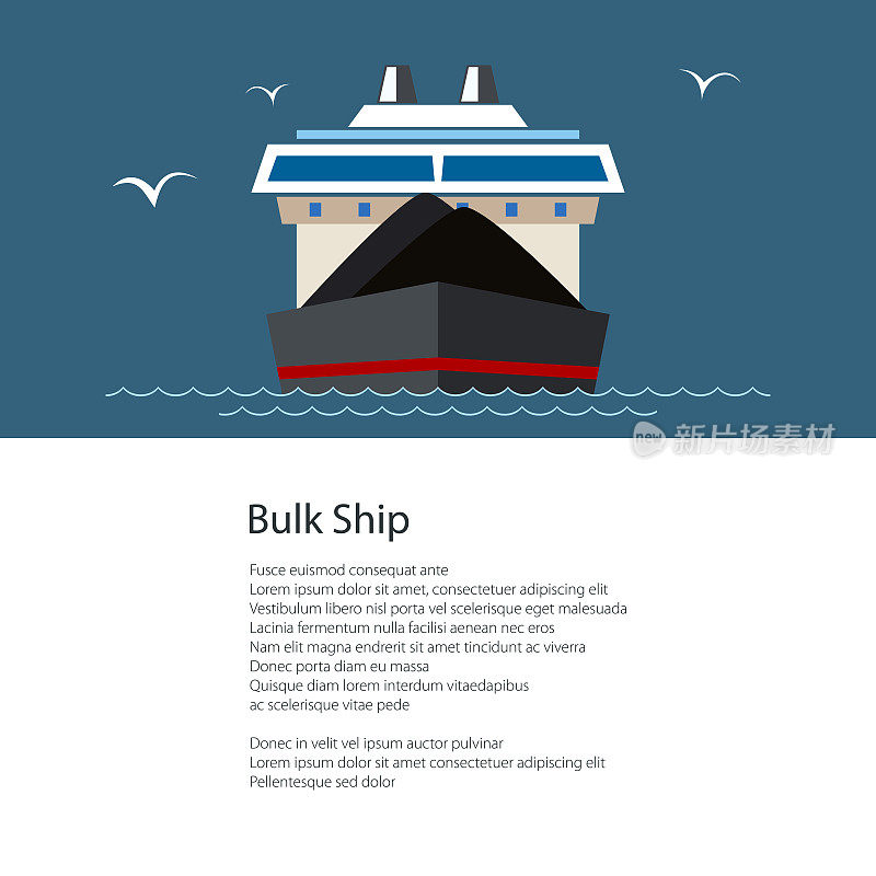 Poster with Dry Cargo Ship